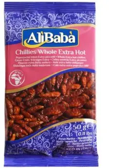 AB: 50g Chillies Whole Ex Hot