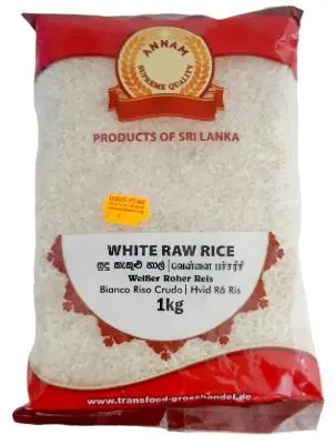 Annam: 1kg White Raw Rice polished