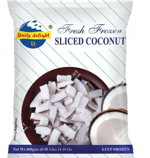 Daily Delight: 400g Frozen Sliced Coconut
