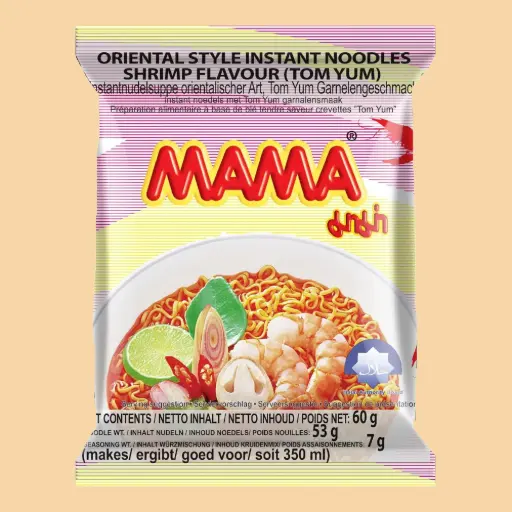 Mama: 60g Instantnudeln Garnelen Tom Yum Halal