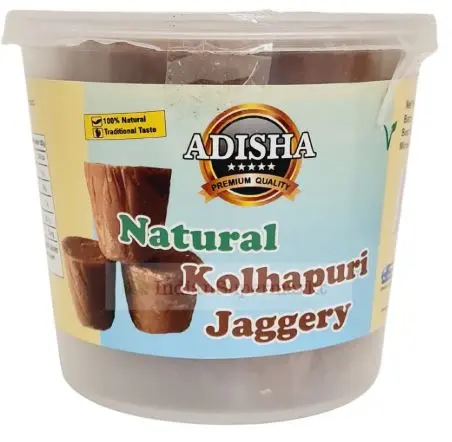 Adisha: 1kg Natural Kolhapuri Jaggery (Brown)