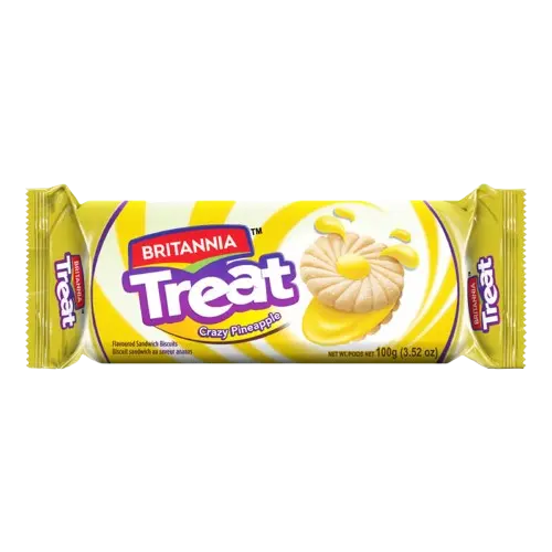 Britania: 100g Treat Fruit Cream Pineapple