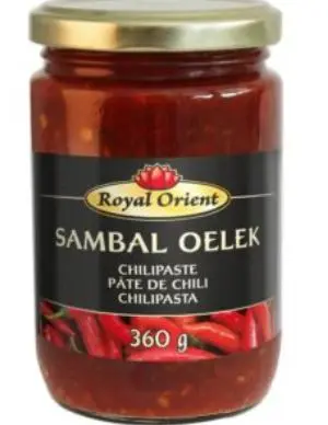 Royal Orient: 360g Sambal Oelek Chili Paste