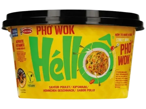 Hello: 76g Chicken Pho Wok Bowl Instant Noodles