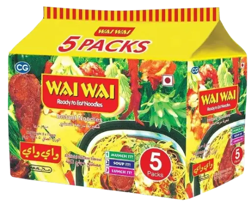 Wai Wai: 75gx5-Pack Instant Chicken Noodles