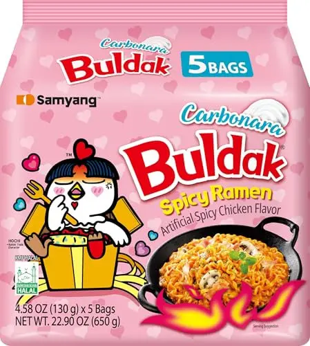 Samyang/Buldak: (5x140g) Noodles Chicken Carbonara