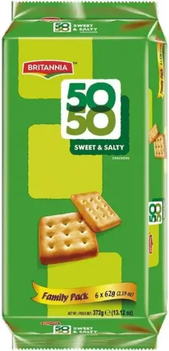 Britannia: 372g 50-50 Sweet & Salty Family Pack