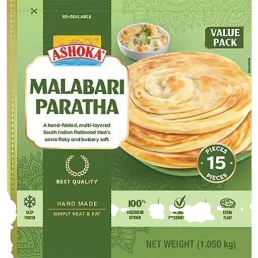 Ashoka: 1kg Malabari Paratha family pack (15 stk)